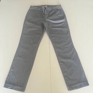 J Crew Womens Gray Size 4 Stretch Straight Leg Chino Pants Preppy Casual Office